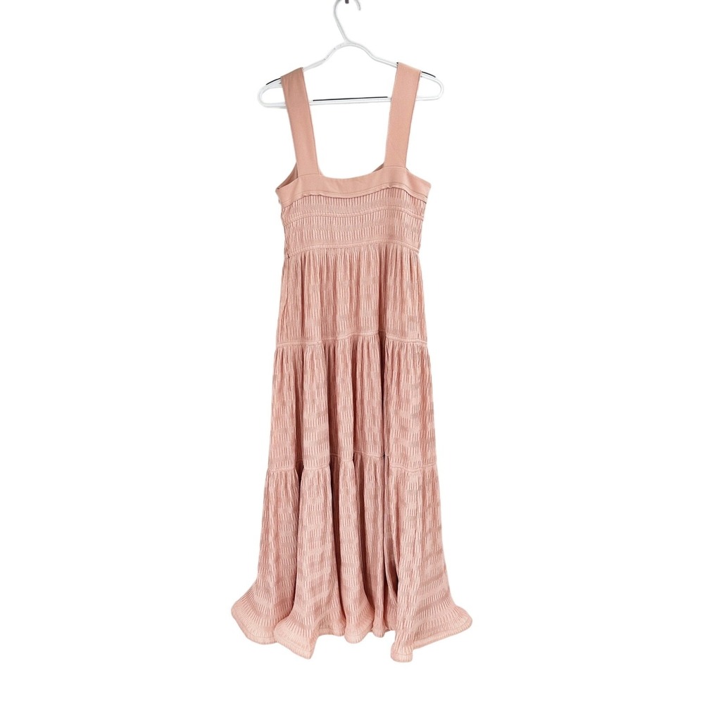 Jonathan Simkhai Celleste Plisse Knit Porcelain Pink Midi-Dress Size 8 NWT - Picture 7 of 7